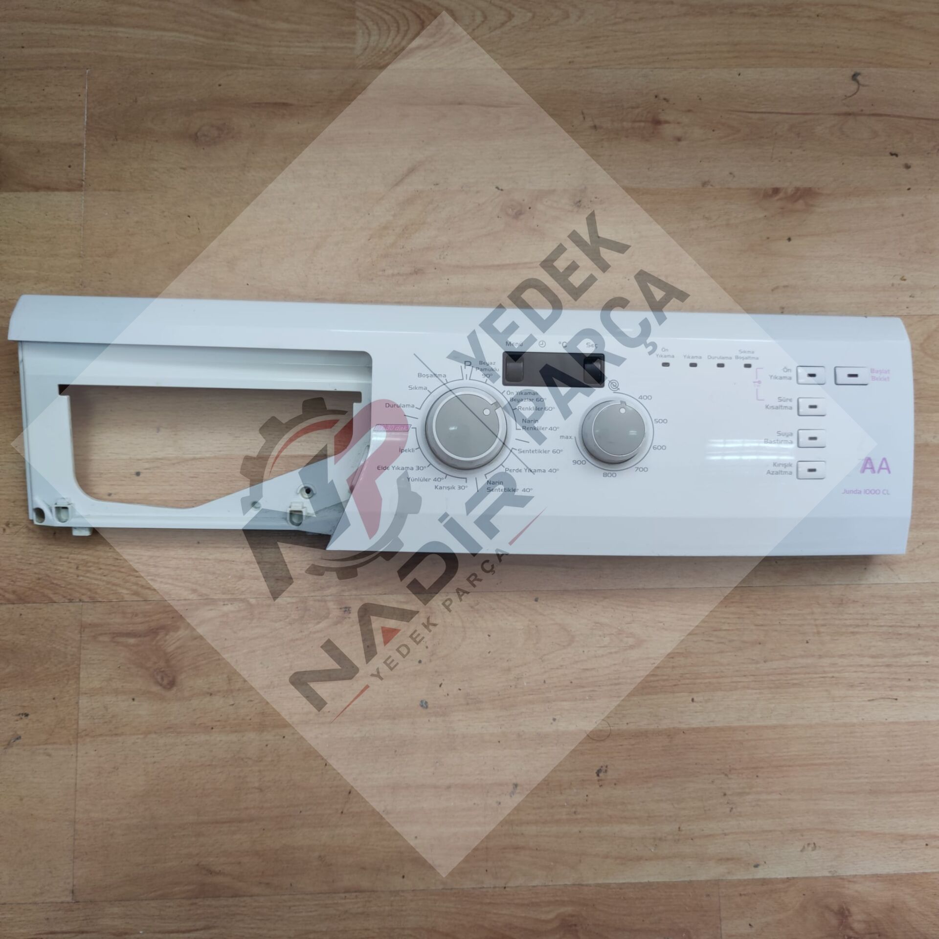 Vestel junda 1000 cl çamaşır makinası ön paneli