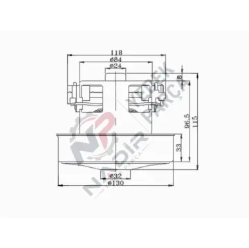SÜPÜRGE MOTORU BT30 ÇIKINTISIZ MODEL