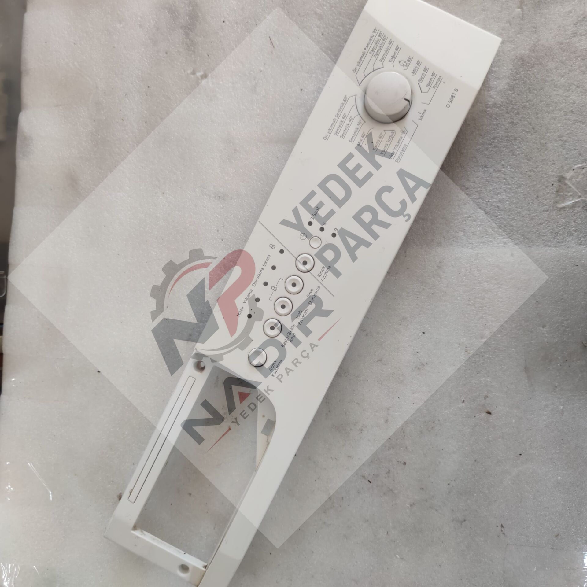 Beko D 5031 B çamaşır makinesi ön paneli