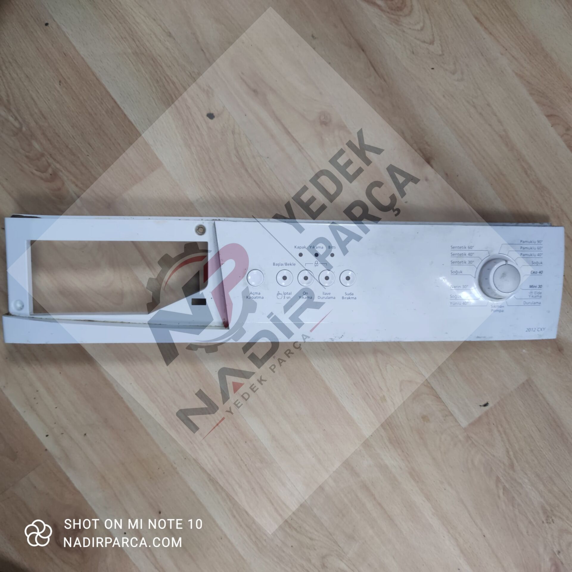 Beko 2012 CXY çamaşır makinası ön panel
