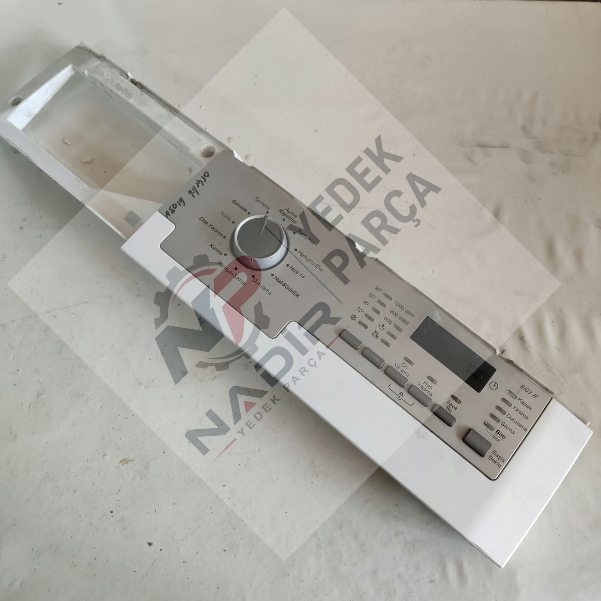 Arçelik 6103 H Çamaşır Makinesi Ön Kontrol Paneli