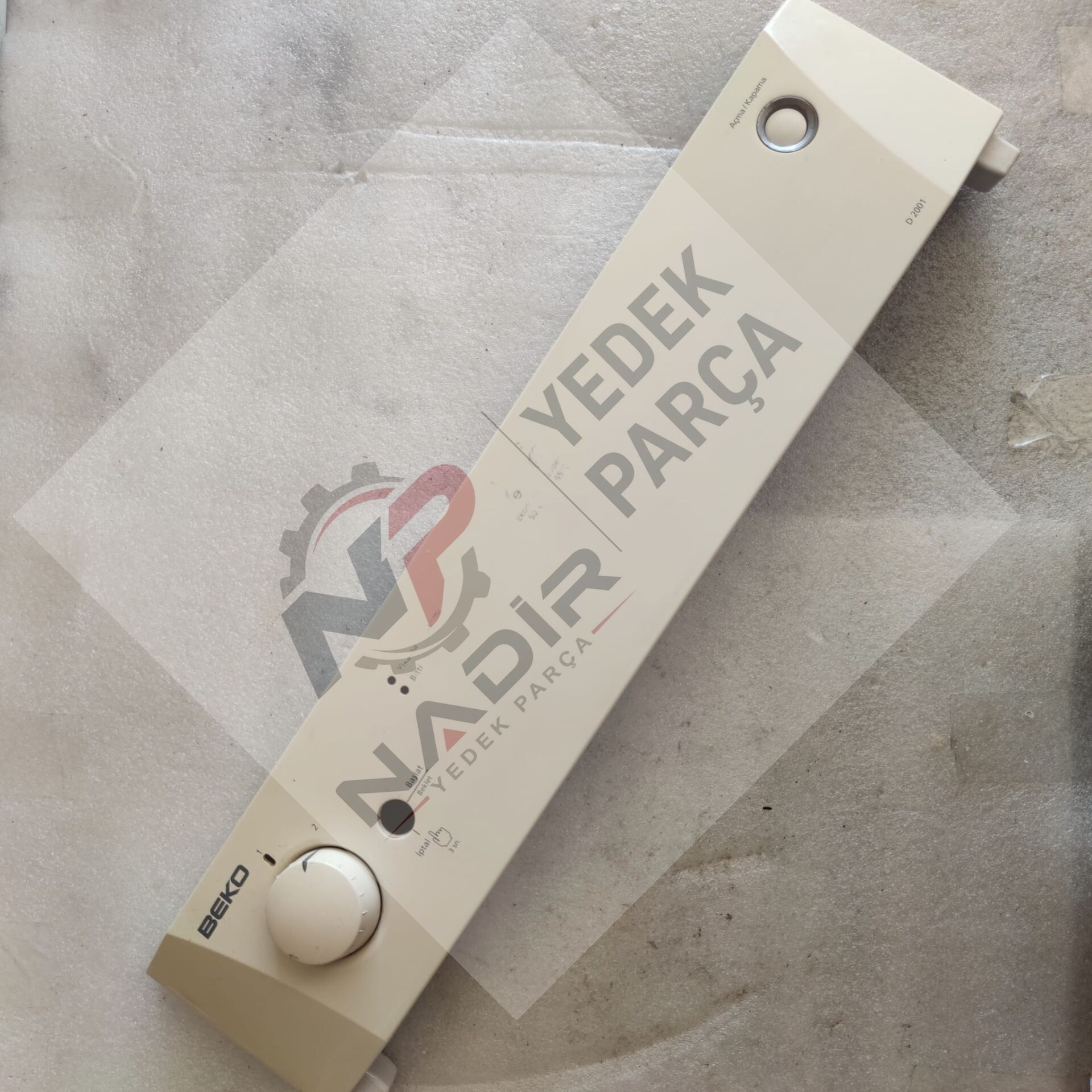 Beko D 2001 bulaşık makinesi ön paneli