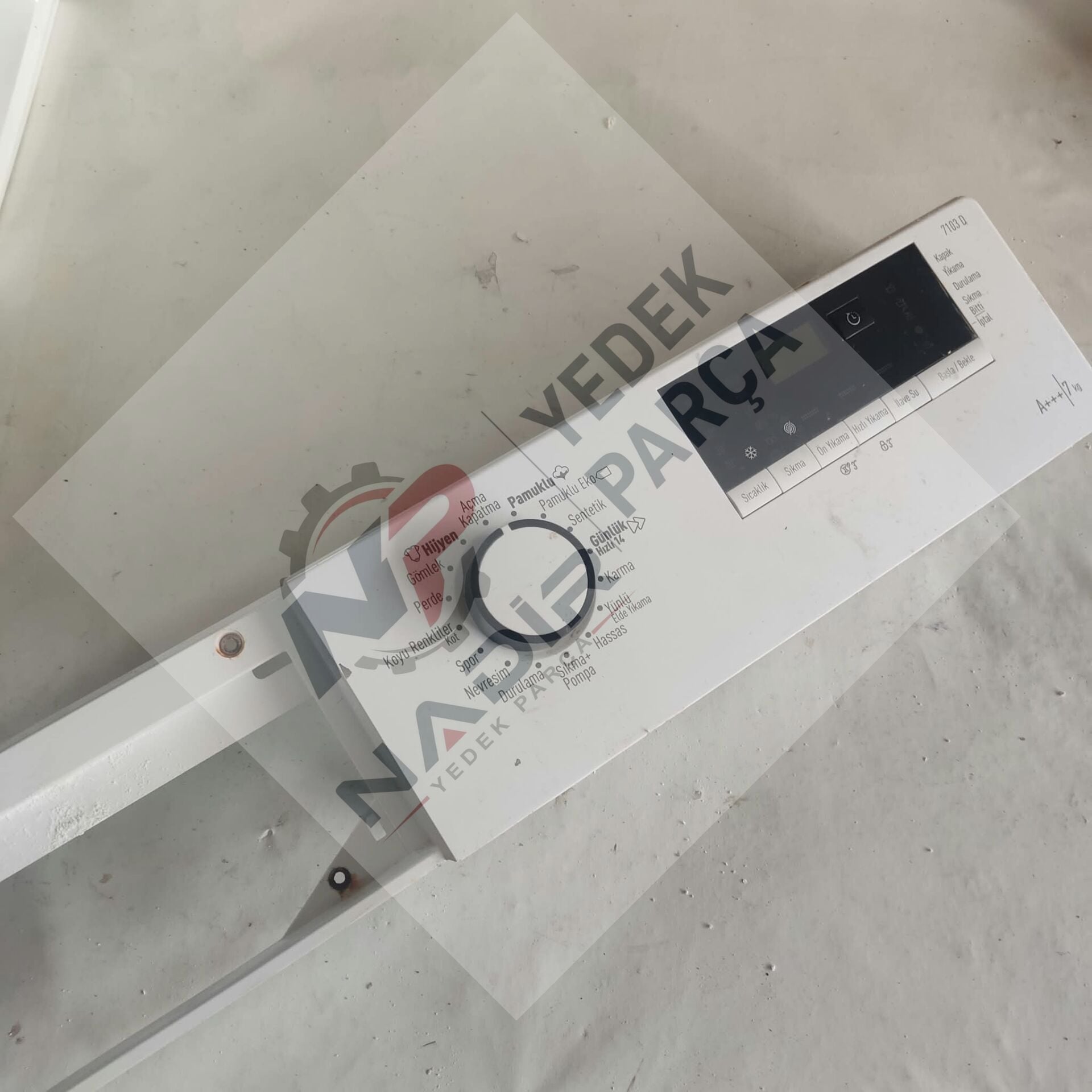 Arçelik 7103 D Çamaşır Makinesi Ön Kontrol Paneli