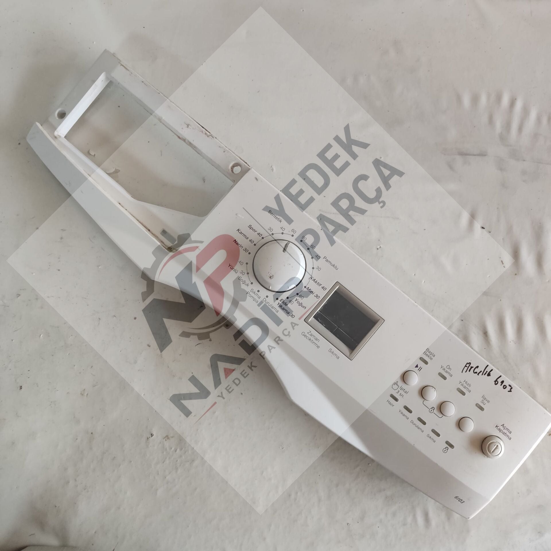 Arçelik 6103 Çamaşır Makinesi Ön Panel Kumanda Panosu