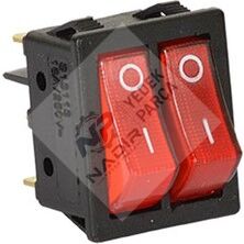 2 Li Işıklı 6 PIN Of /On Buton Anahtar 25A