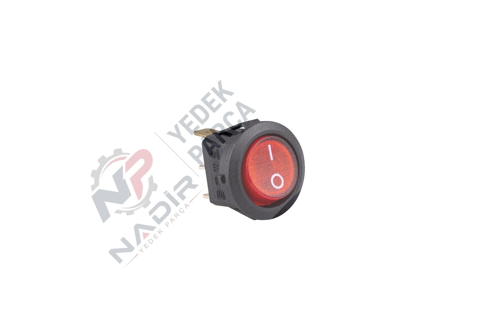 3 Pin Yuvarlak mini Işıklı Anahtar