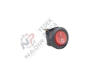 3 Pin Yuvarlak mini Işıklı Anahtar