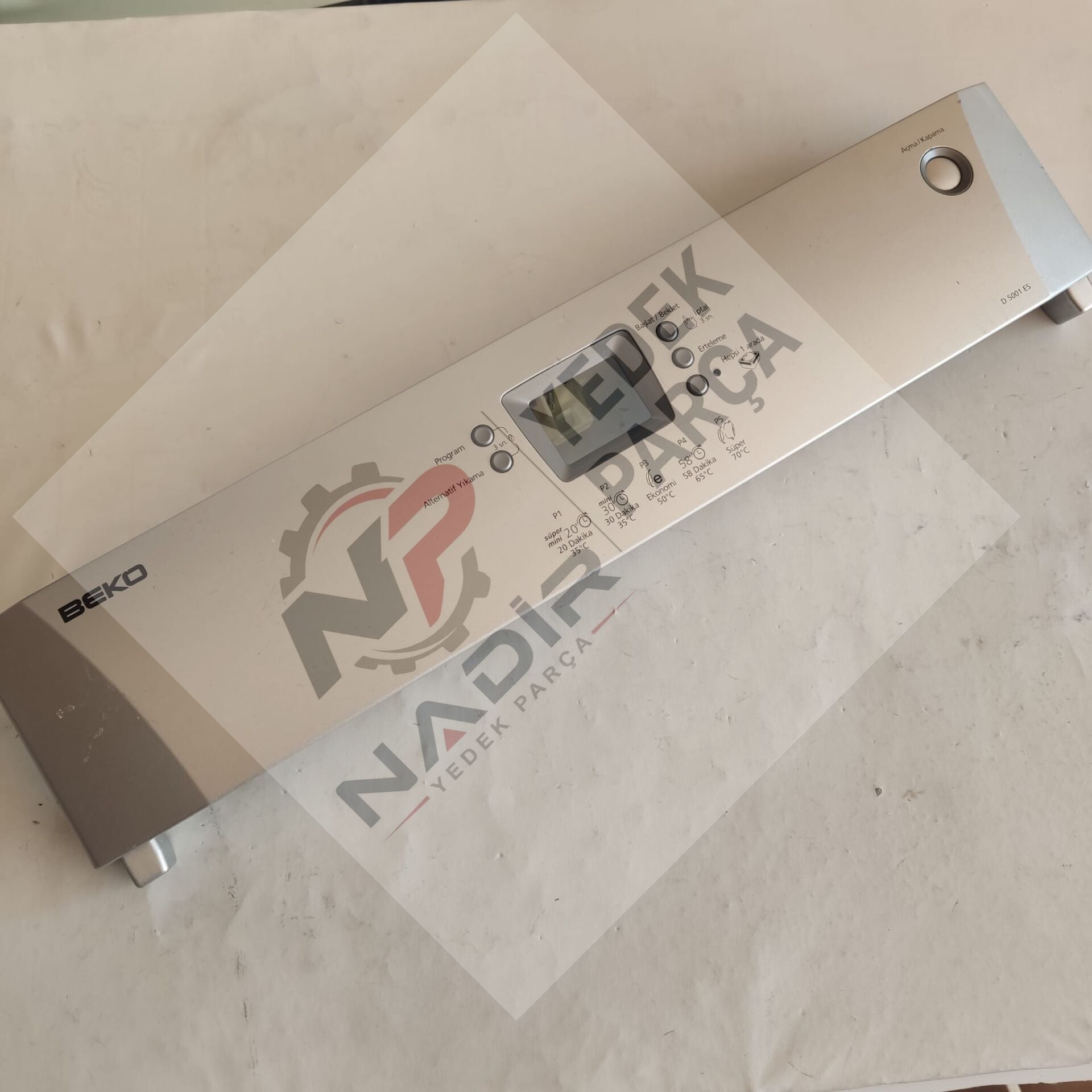 Beko D5001ES Bulaşık Makinesi Ön Panel Kontrol Paneli