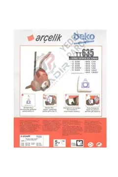 Arçelik TT 635 Süpürge Makinesi Toz Torbası 5 adet